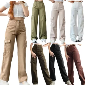 Women’s Multi Pocket Multifunctional Casual Pants Suitable for Outdoor Work Climbing Breathable Durable Clothing