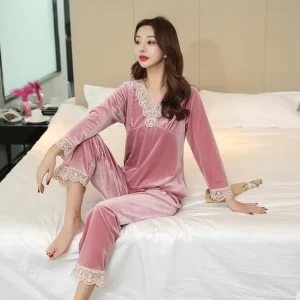 Women’s Nightwear Sleeping Wear 2 Pcs Women’s Dress Sleep Wear