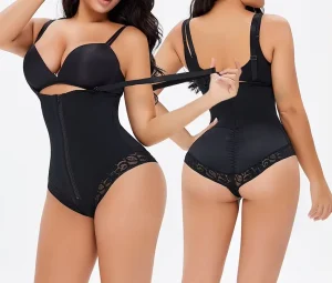Women’s Nylon Shaper Bodysuit Plus Size Waist Trainer and Tummy Panties Shapewear Butt Lifter Underwear