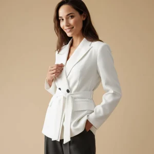 Women’s Office Casual Solid Velour Anti-Wrinkle Single Button Fitted Long Sleeve Blazer with Closure