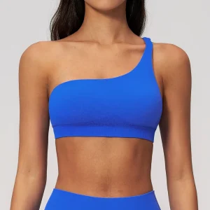 Women’s One Shoulder Backless Custom Logo Gym Lightweight Breathable Sports Bra