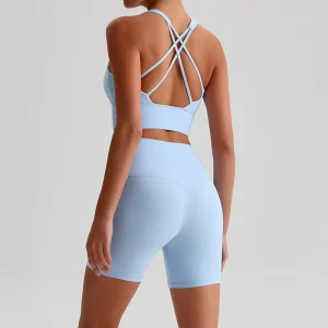 Women’s Outdoor Quick Drying Tight Fitting Vest Sports Shorts Plus Size Two piece Fitness Yoga Set