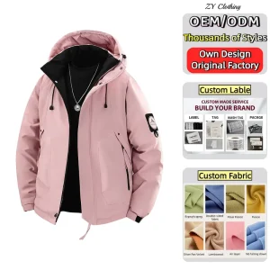 Women’s Outdoor Sports Windbreaker Hard Shell Waterproof Jacket for Climbing Trekking Camping Hiking