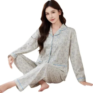 Women’s Pajamas Double-pocket Plus Size Loose-fit Spring summer Loungewear Set