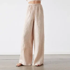 Women’s Pants Trousers Elastic Waistband With Drawstring Wide Leg Pants Plus Size Pants