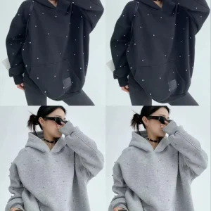 Women’s Pattern Hoodie & Long Sweatshirt Plus Size Fashion Style Available Sweatshirt