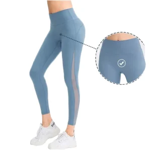 Women’s Plaid Seamless Gym Pants Breathable Hollow Breath Sport Tight Yoga Leggings for Workout Fitness Convenient Sportswear