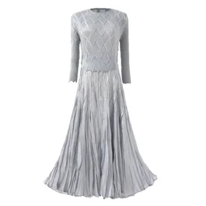 Women’s Pleated Dress Spring Summer Plus Size Thinner Than Knee Style Skinny