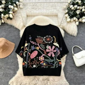 Women’s Pleated Short Sleeve Top Luxury Solid Textured Regular Sleeve Polyester Chiffon Blouse for Summer
