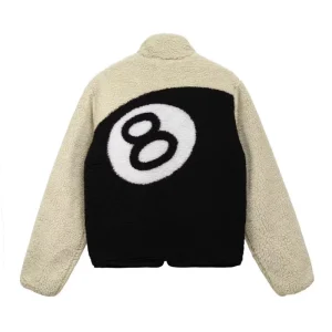 Women’s Plus Size Casual Long Jacket Autumn Winter Thickened Reversible Lamb Wool Fleece 8 Ball Print Hoodies Sweatshirts