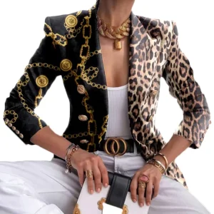 Women’s Plus Size Formal Business Blazer Jacket Coats Slim Fit Office Casual Suits for Ladies