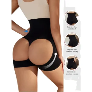 Women’s Plus Size High Waisted Breathable Firm Shapewear Panties Colombianas Butt Hip Lifters Tummy Control Tight Seamless