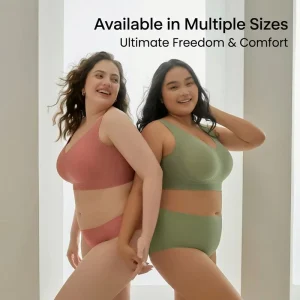 Women’s Plus Size Seamless Push up Sports Bra Set Jelly BH Detachable Thin Cup Pad High Elasticity Minimizer Jelly Bra Women