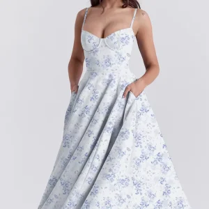 Women’s Plus Size Summer Ball Gown Sweetheart Neckline Spaghetti Strap Backless Split Maxi Long Cocktail Party Dress