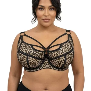 Women’s Plus Size Ultra Thin Translucent Floral Push Up Underwire Bra With Removable Front Chest Pad Breathable & Seamless
