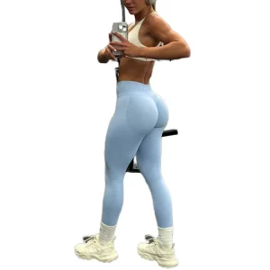Women’s Plus Size Yoga Leggings Low Waist High Elasticity Quick Dry Seamless Workout Set Breathable Patchwork Fitness Sportswear