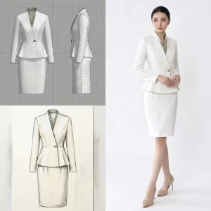 Women’s Professional Formal Suit Quick Dry Polyester for Front Desk Customer Service Reception Jewelry