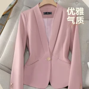 Women’s Professional Suit Set Spring and Autumn Designed New Chinese Style National Wind Small Suit Work Clothes