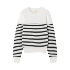 Women’s Pure Cotton Knitwear Soft Stripe Pullover