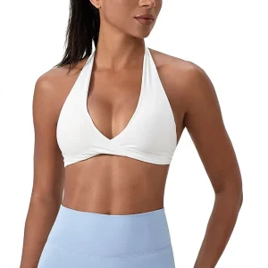 Women’s Quick Dry Summer Running Sports Bra Compression Comfort Halter Neck Padded Gym Fitness Yoga Bra