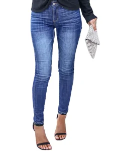 Women’s Regular Fit Boot Cut Denim Jeans Mid Vintage Stretch Quick Dry Cotton