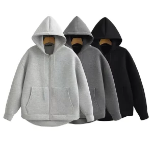 Women’s Retro Style Regular Sleeve Pullover Sweatshirt OEM Blank High Street Loose Fit Embroidered Winter Casual Outerwear