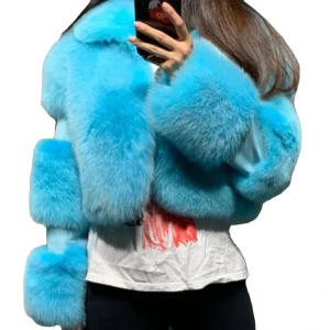 Women’s S-4XL Short Fluffy Artificial Fur Coat Autumn Winter Breathable Thick Warm Faux Fur Jacket