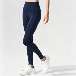 Women’s Seamless Mid Waist Active Yoga Pants Breathable Quick Dry Workout Scrunch Leggings Tummy Control for Fitness Gym Solid