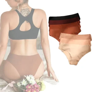 Women’s Seamless Shapewear Bikini Thong Stretchy Underwear Low Waist Panties