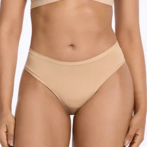 Women’s Seamless Solid Nylon Brazilian Briefs 1-Piece Underwear Set Light Breathable Soft Stretchy Mid-Rise