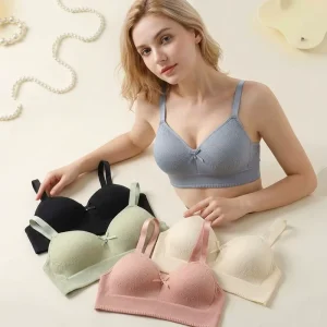 Women’s Seamless Sports Bra Soft Spandex Nylon Full Coverage Wire Free Adjustable Strap Breathable Eco Friendly