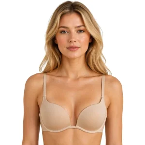 Women’s Seamless Wire Free Bra Fixed Shoulder Straps Three Row Buckle Closure Four Season Comfort Lifts Prevents Sagging Solid