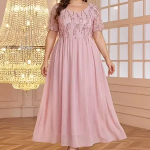 Women’s Sequin Glitter Short Sleeve Dress Sexy V Neck Cocktail Party Club Dresses