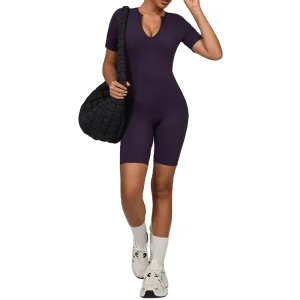 Women’s Sexy Breathable Sports Bodysuit Jumpsuit Workout Romper Fitness Gym Yoga Wear
