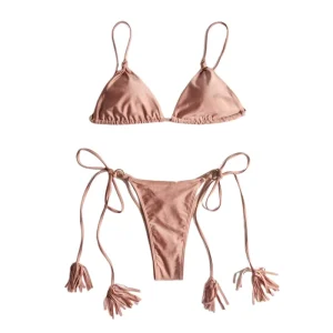 Women’s Sexy Fashion Bra Beach Bikini Three-Point Swimsuit Tie Rope Swimming Pool Wear Swimwear