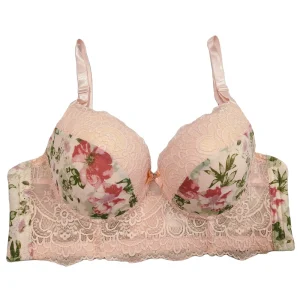 Women’s Sexy Lace Bras Seamless V Neck Wireless Lingerie Underwear with Soft Sticky Backless Bralette Crop Vest