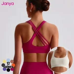 Women’s Sexy Sport Bras Hollow Gathered Removable Pad Lightweight Running Top Shockproof Gym Fitness Yoga Sports Bra