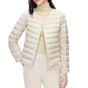 Women’s Short Padded Coat Snap Button Casual Outerwear
