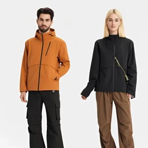 Women’s Short Waterproof Safari Windbreaker Hood Jacket for Casual Rainwear
