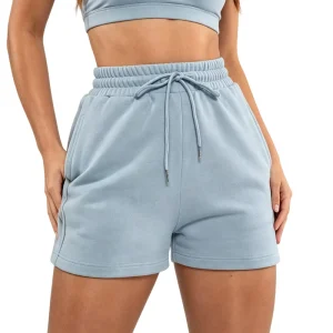 Women’s Shorts with Drawstring Elastic Waist Fleece Running Shorts
