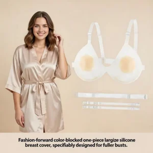 Women’s Silicone Transparent Breathable Seamless Half Cup Backless One piece Sexy Waterproof Bra