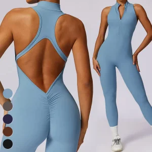 Women’s Skinny Seamless Jumpsuits Playsuits Leggings Fitness Yoga Clothes Set Pilates High Strength Workout Wear Gym Activewear