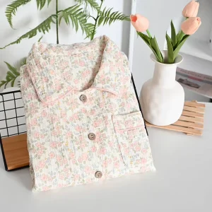 Women’s Sleepwear Long Sleeve Printed Pattern Women’s Loungewear Women’s Pajamas Comfortable Casual Loungewear