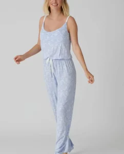 Women’s Sleeveless Casual Cotton Lounge Wear Set Sustainable Breathable Plaid Pattern Knitting Natural Printing Washable Autumn