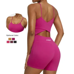 Women’s Sleeveless Long Bodysuit Rompers for Yoga and Gym Casual Racerback Jumpsuit for Sports Fitness
