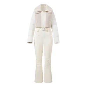 Women’s Slim-Fit Warm Ski Jacket and Snowboard Suit Waterproof and Windproof Jacket for Outdoor Sports One-Piece Ski Suit