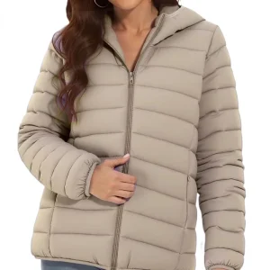 Women’s Slim Look Hooded Jacket for Autumn and Winter