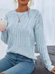 Women’s Soft Ribbed Knit Pullover Sweater