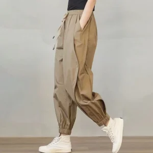Women’s Soft Solid Color Casual Trousers