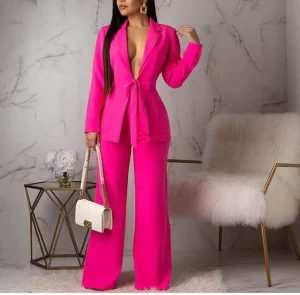Women’s Solid Color Office Clothing Women’s Business 2-piece Casual Office Suit Women’s Clothing